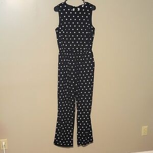 SPENSE WOMENS BLACK AND WHITE‎ POLKADOT NO SLEEVE JUMPER SIZE:6/6